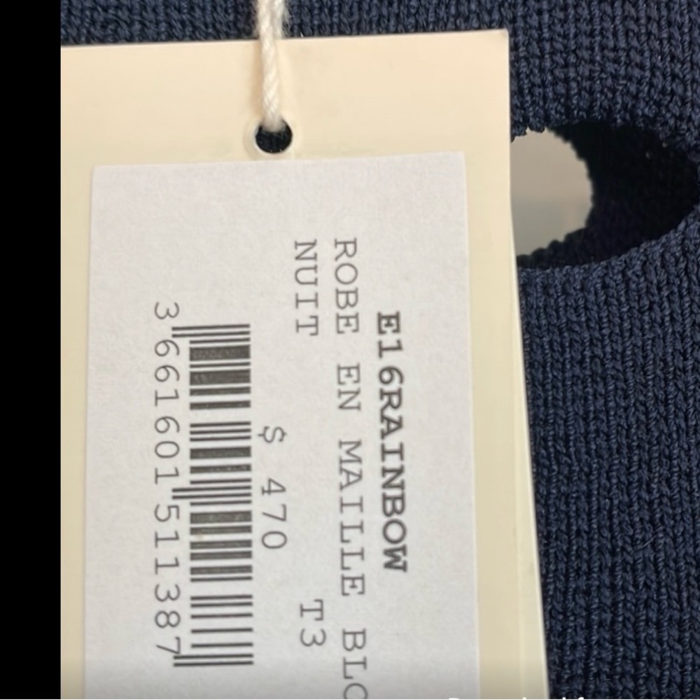 NWT - MAJE cutout dress, Navy - 3 (L) - Picture 3 of 5